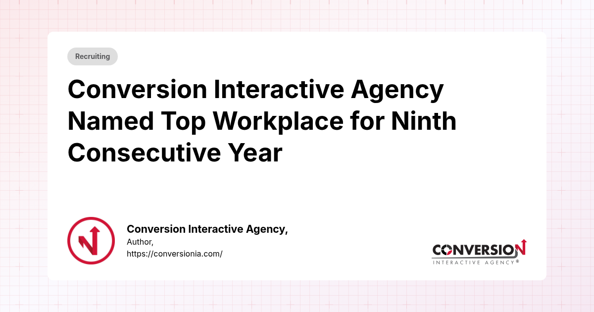 Conversion Interactive Agency Named… | Conversion Interactive Agency